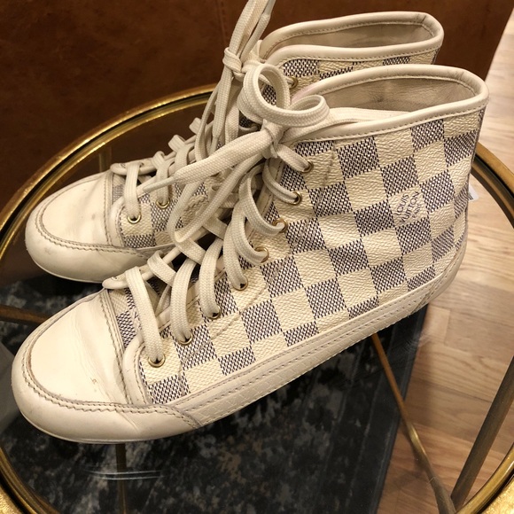 Louis Vuitton, Shoes, Louis Vuitton Old School Leather High Tops Size 35